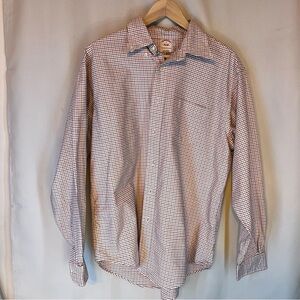 Brooks Brothers The Original Polo Shirt Button Down Mens Large Red/White Check